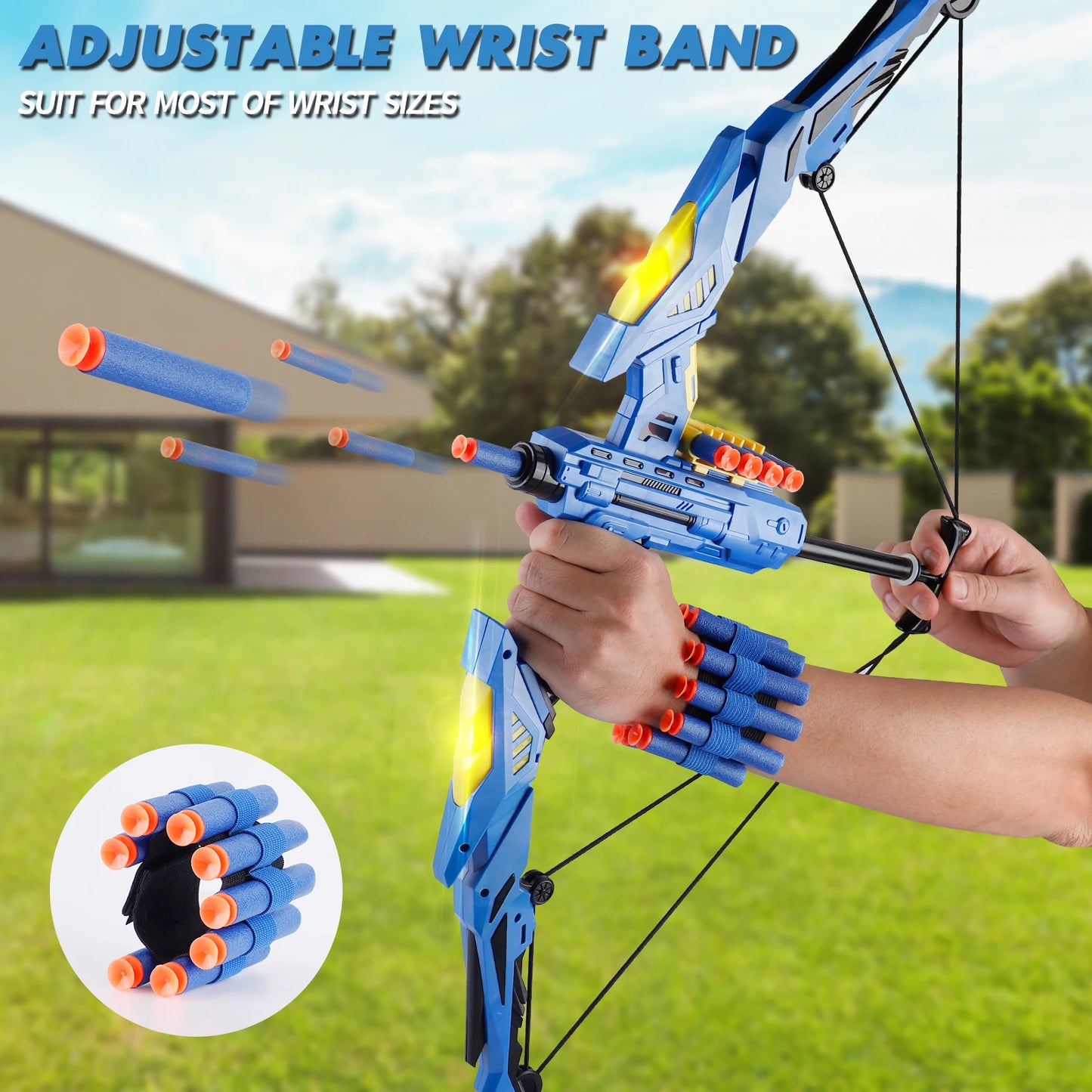 Set Tiro con l'Arco per Bambini con Luci LED - Divertimento Sicuro Indoor/Outdoor!