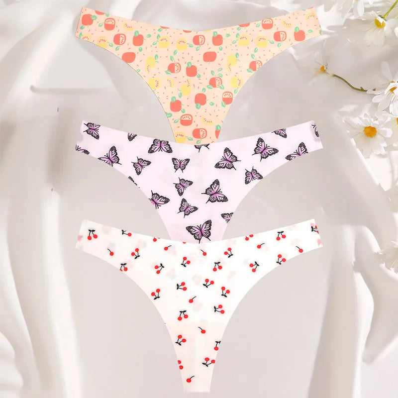 3 Mutandine Sexy Donna - Perizoma T-Back Vita Bassa - Intimo Colorato Senza Cuciture