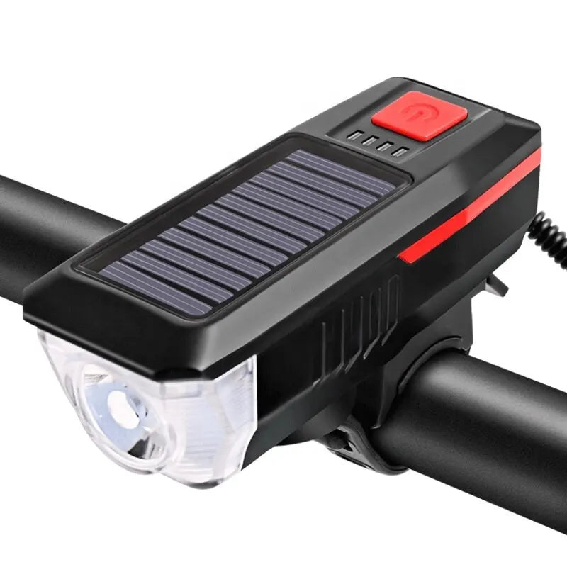 Luce Bici USB Ricaricabile - Frontale MTB/Strada, Torcia  Clacson, Display Batteria
