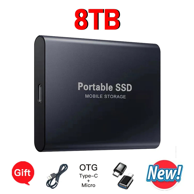SSD Esterno Ultra Veloci Portabile Compatibile con PC/Mac/Phone!