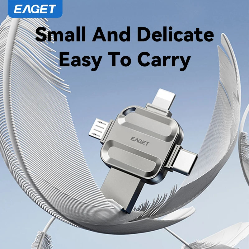 📲 Eaget PenDrive 4-in-1 USB 3.0 - Per iPhone, Android, PC, Type-C, Lightning!
Trasferisci file in un click tra tutti i dispositivi! Velocità USB 3.0 e design compatto. 🚀