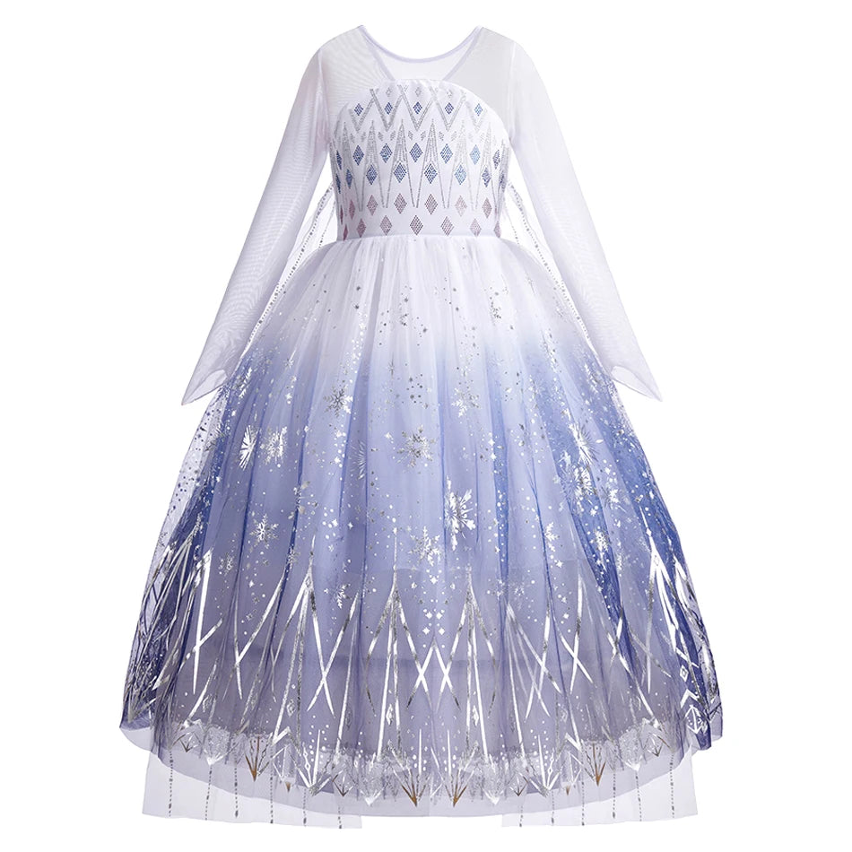 Abito Principessa per Bambine - Costume Elsa, Anna, Jasmine, Rapunzel per Feste e Carnevale