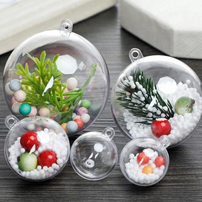 🎄 Palline Natalizie Trasparenti Fai-da-Te - Decorazioni Appendiabili per Albero di Natale, Matrimoni e Feste!
Scatrine trasparenti da personalizzare con neve, luci o piccoli regali. Perfette per addobbi creativi! 🎁✨
