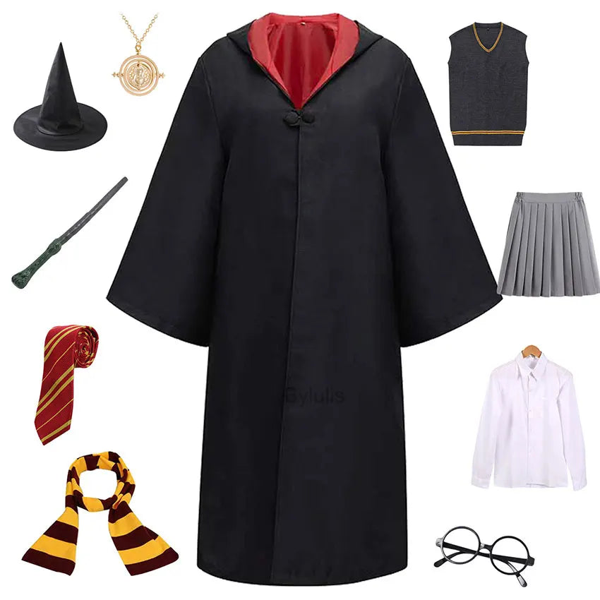 π§ββοΈ Costume da Mago per Donne e Ragazze - Mantello e Toga Stile Scuola di Magia, Per Halloween e Cosplay!