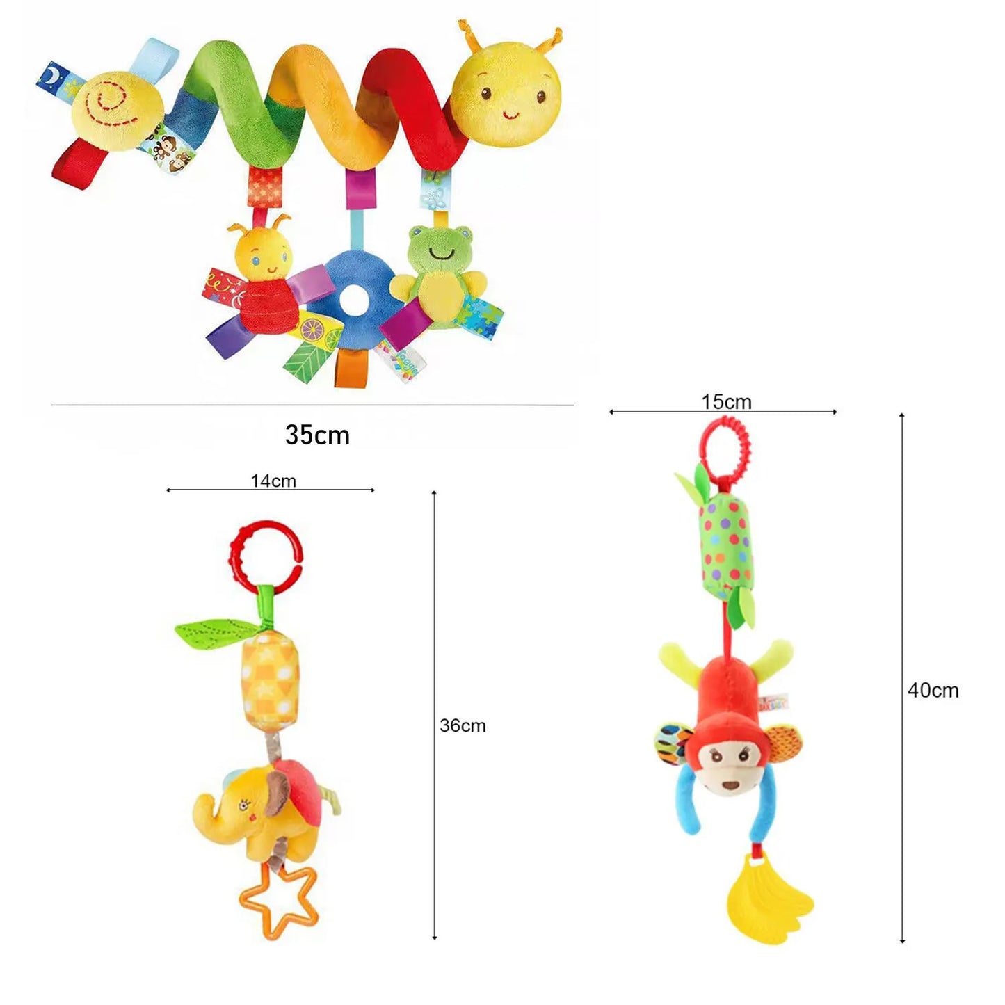 11 Pezzi Accessori Neonato - Campanelli, Sonagli, Pizzichi - Colorati