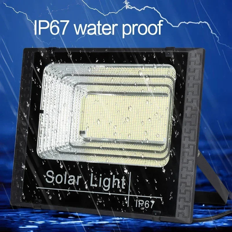 Faretti Pannello Solare LED 50W-500W Impermeabili Telecomando Per Esterni
