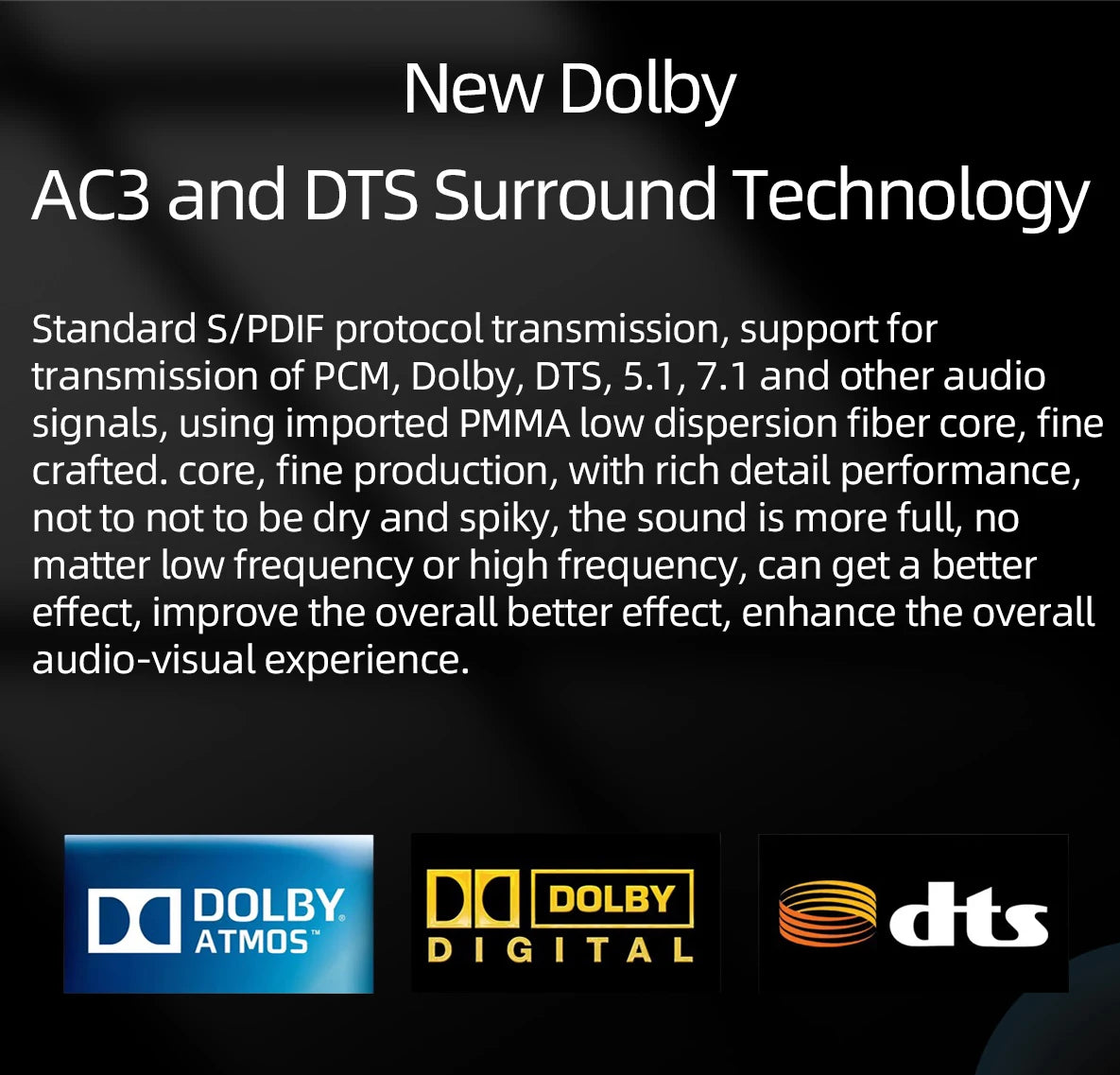 Cavo Coassiale Audio Digitale - Ottico POF per DTS 5.1, Dolby Digital