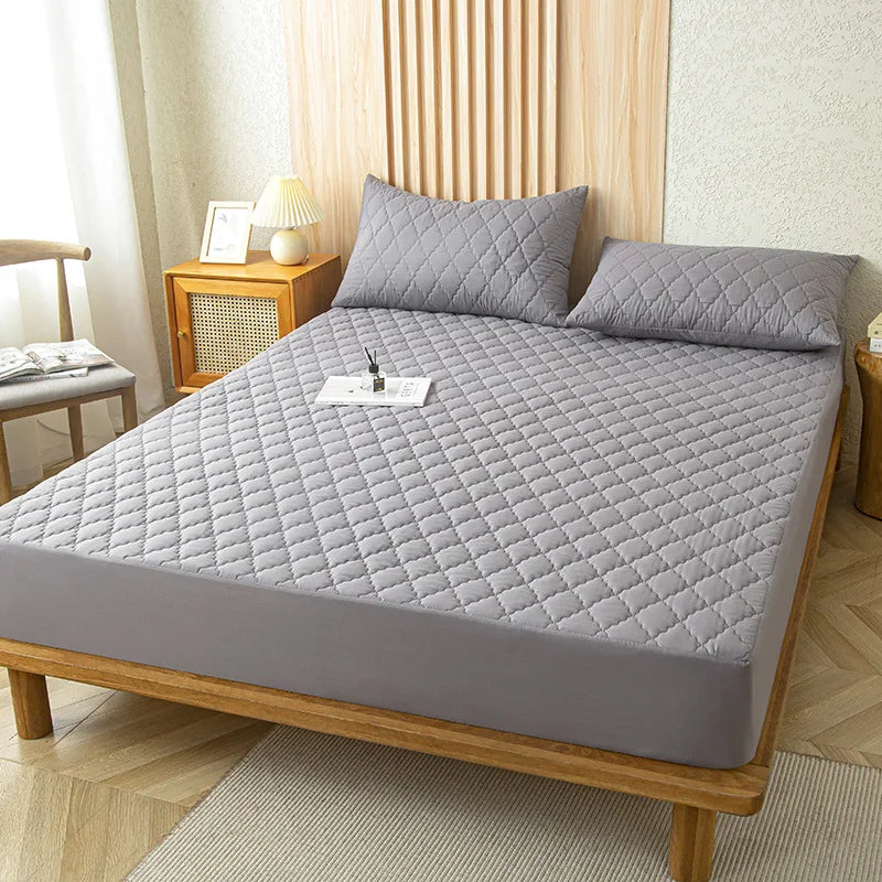 Coprimaterasso Impermeabile con Angoli - Bianco/Grigio - Tutte le Misure!