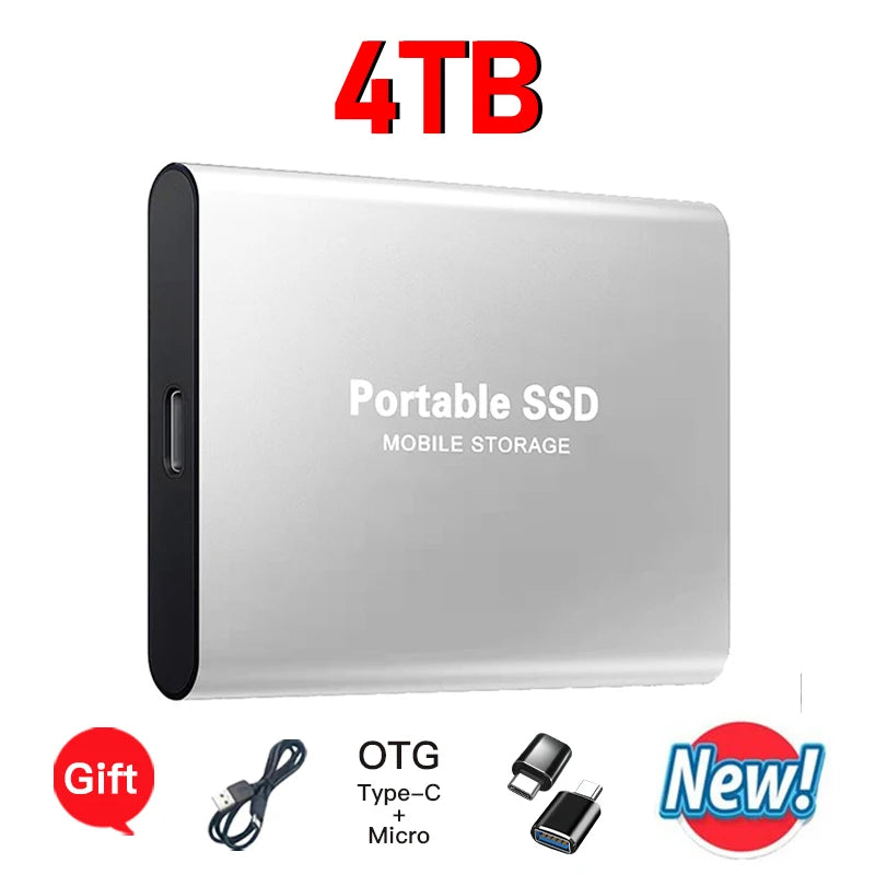 SSD Esterno Ultra Veloci Portabile Compatibile con PC/Mac/Phone!