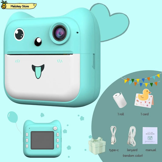 Stampante Instantanea per Bambini con Fotocamera - Gioco Educativo Rosa/Blu