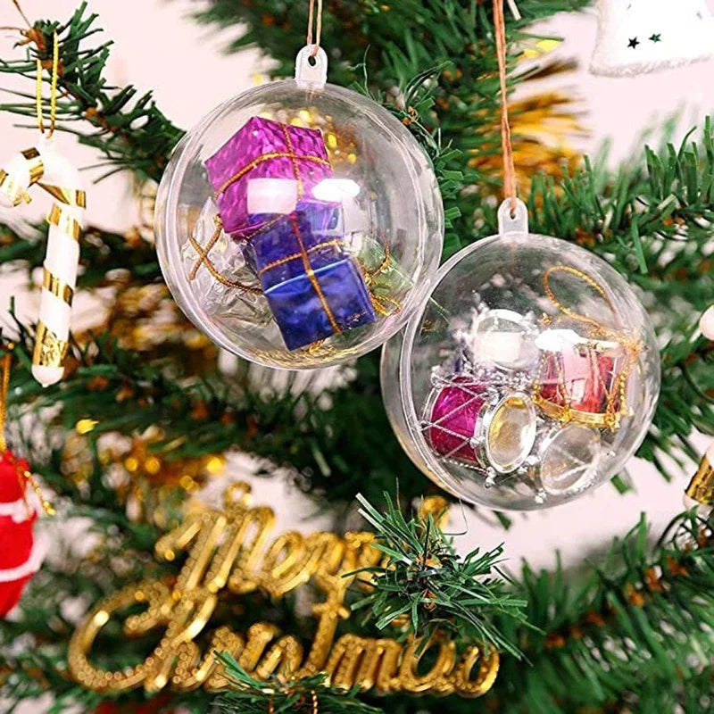 🎄 Palline Natalizie Trasparenti Fai-da-Te - Decorazioni Appendiabili per Albero di Natale, Matrimoni e Feste!
Scatrine trasparenti da personalizzare con neve, luci o piccoli regali. Perfette per addobbi creativi! 🎁✨