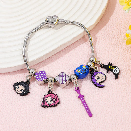 Bracciale Completo Ciondoli KPop Demon Hunters Rumi Zoey, Ciondoli Personaggi, Gioiello Anime, Regalo