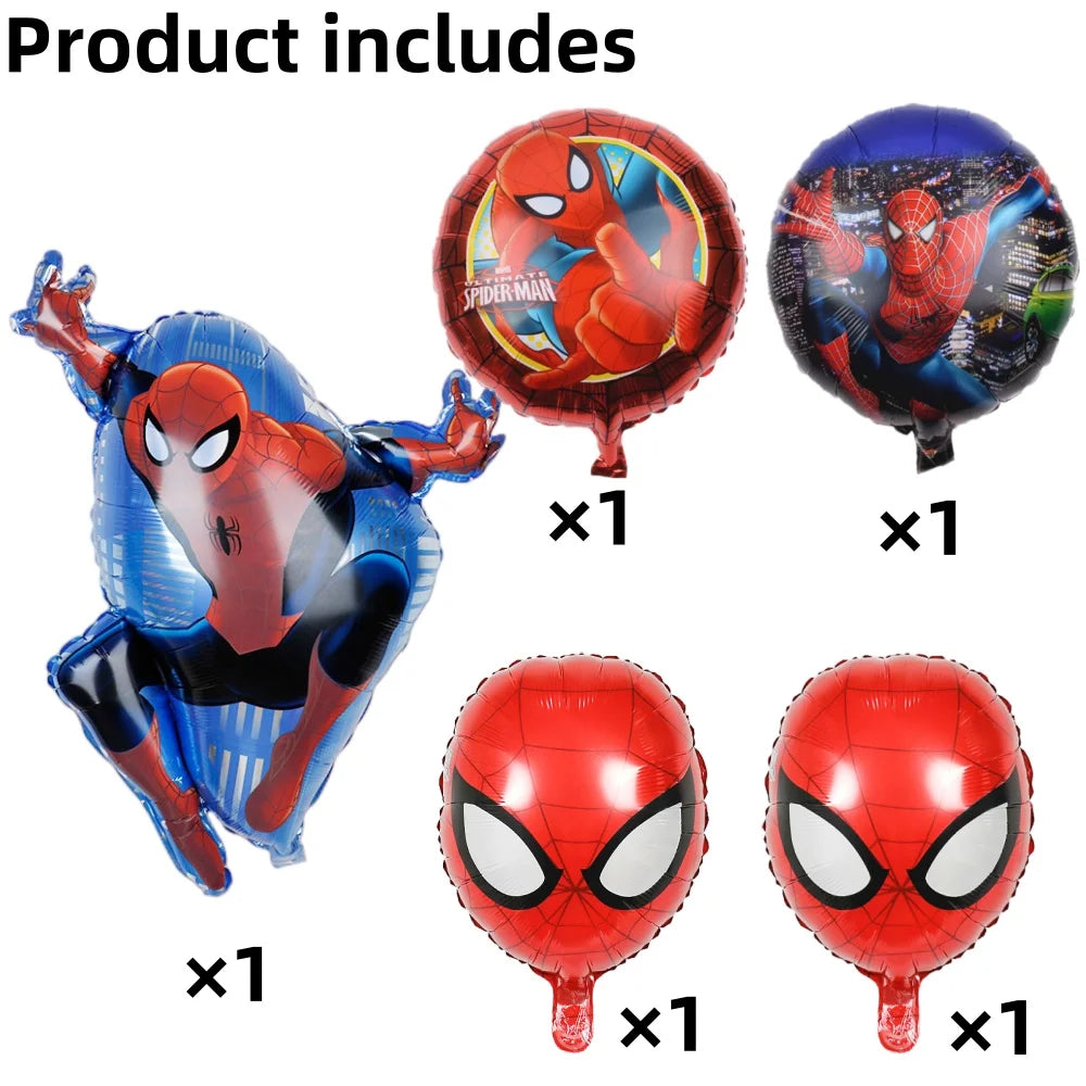 5 Palloncini SPIDERMAN– Per Feste da Supereroe!