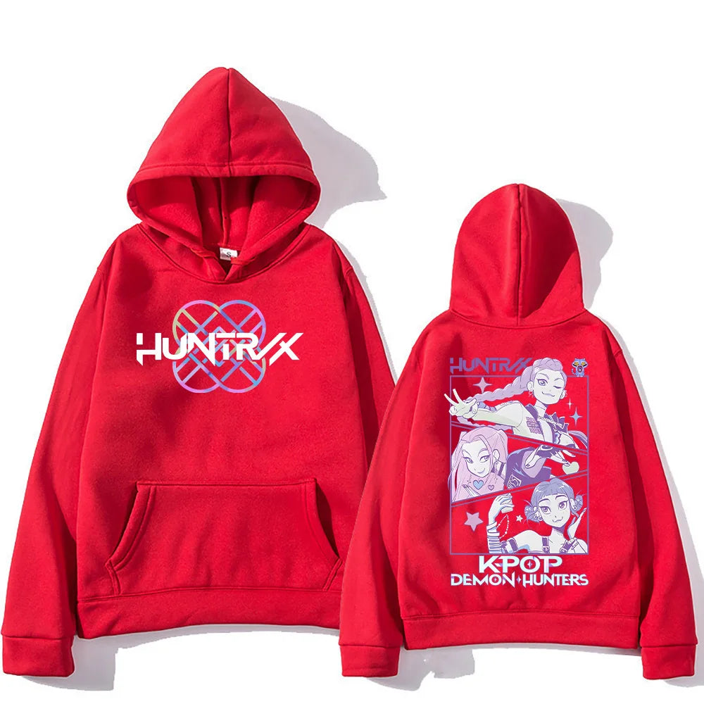 Felpa KPop Demon Hunters Unisex, Oversized Anime, Streetwear , Bambini Ragazzi Regalo