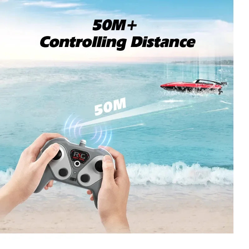 Barca RC 2.4Ghz Ad Alta VelocitĂ  - Giocattolo per Bambini Piscina/Lago