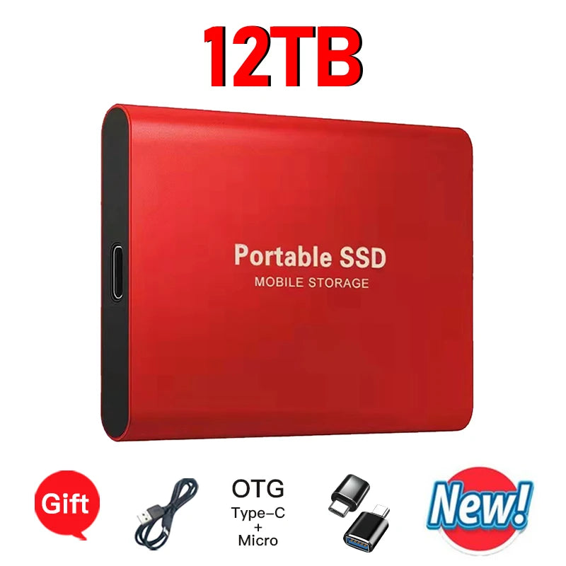 SSD Esterno Ultra Veloci Portabile Compatibile con PC/Mac/Phone!
