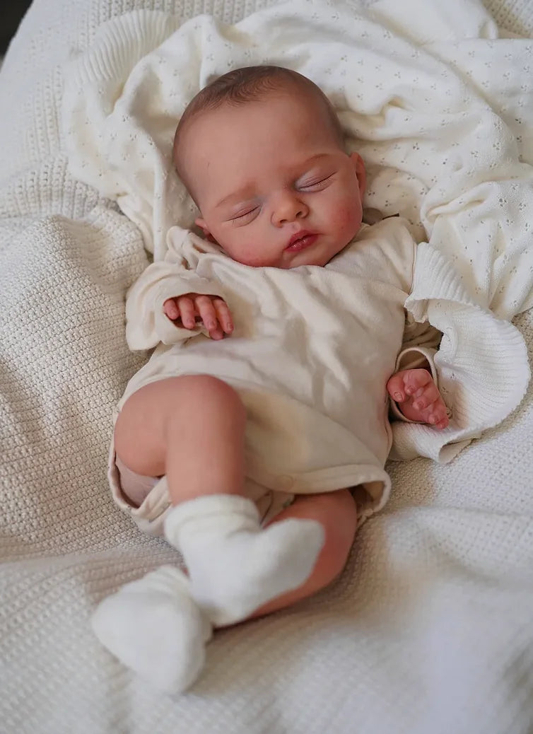 👶 Bambola Realistica Irys Reborn 18" - Capolavoro in Pelle 3D, Collezione Esclusiva
