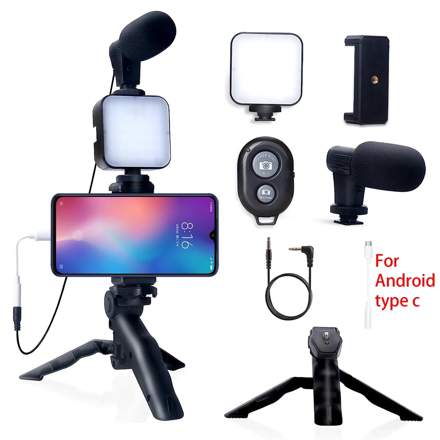 🎥 Kit Vlogging Smartphone - Microfono + Treppiede, Per TikTok, YouTube, Live!
Audio cristallino e video stabili. Per creator e influencer!