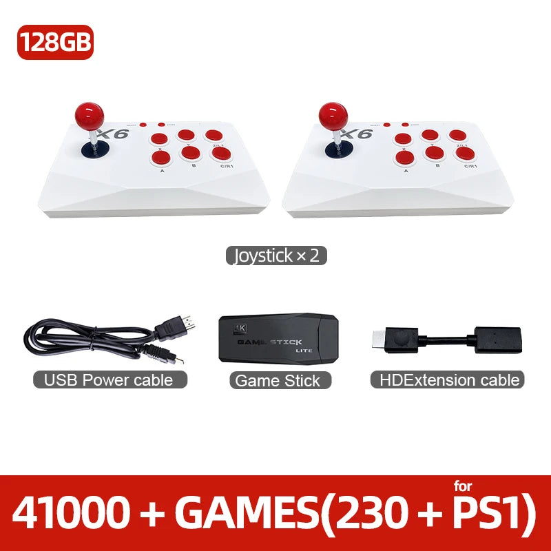 🎮 TV Game Stick Arcade 4K - 50.000+ Giochi, Doppio Joystick, Plug & Play per TV!
Rivivi l'era arcade con classici come MAME, Sega e PS1. Regalo perfetto per bambini e nostalgici! 🕹️✨