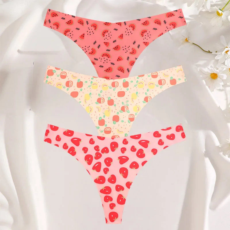 3 Mutandine Sexy Donna - Perizoma T-Back Vita Bassa - Intimo Colorato Senza Cuciture