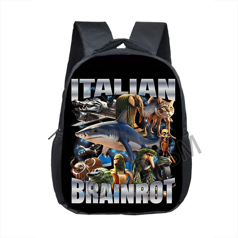 🎒 Zaino Brainrot Italiano - Tralalero Tralalà! Per Bambini 2-4 Anni