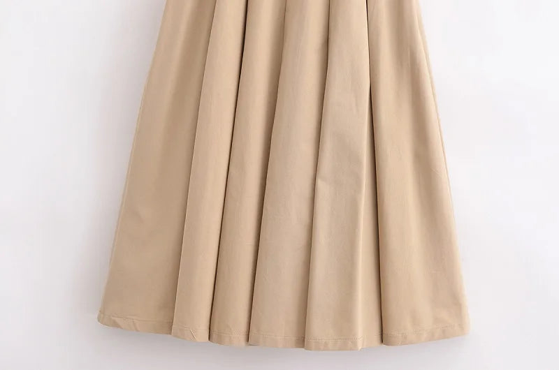 🌸 Abito Longuette Donna 2025 - Cintura a Pieghe & Senza Maniche! Per Feste/Vacanze