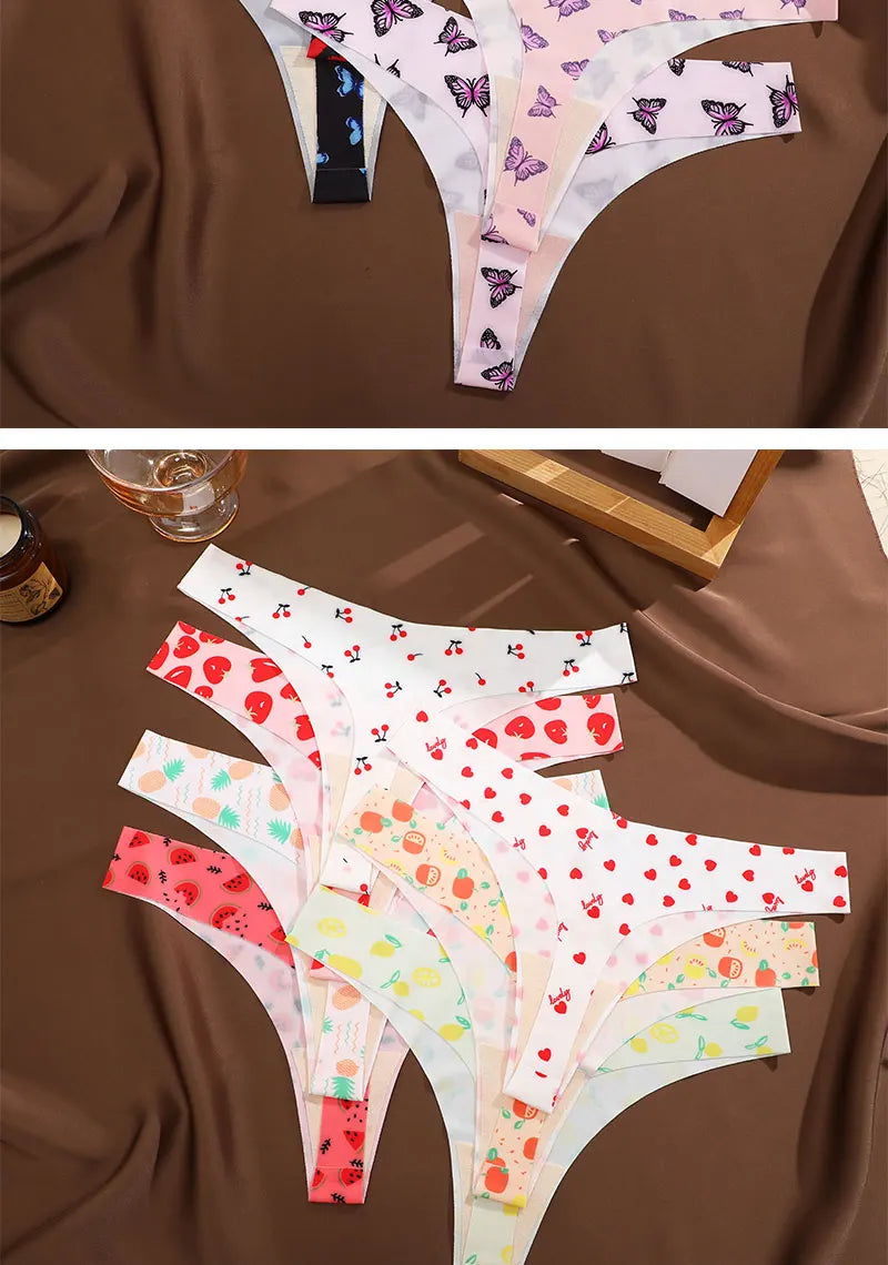 3 Mutandine Sexy Donna - Perizoma T-Back Vita Bassa - Intimo Colorato Senza Cuciture