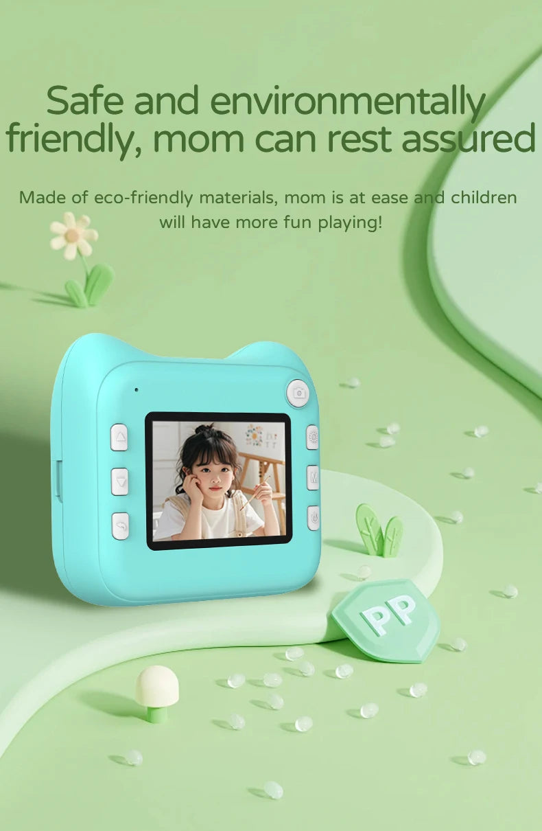 Stampante Instantanea per Bambini con Fotocamera - Gioco Educativo Rosa/Blu