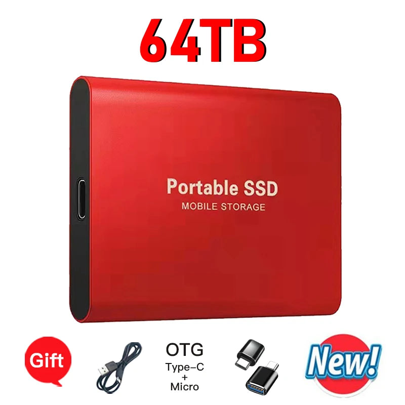 SSD Esterno Ultra Veloci Portabile Compatibile con PC/Mac/Phone!