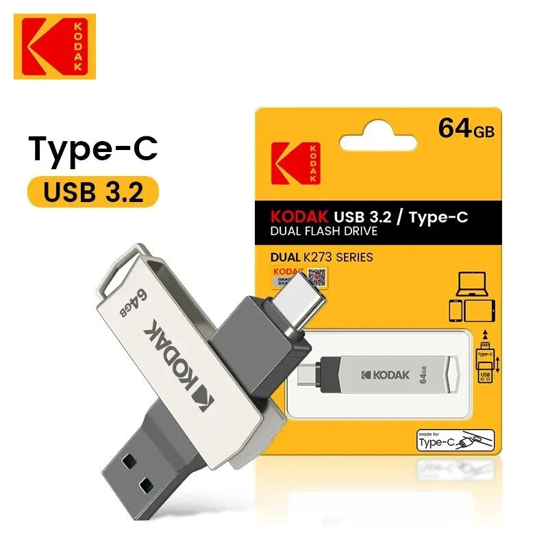 PenDrive USB 3.1 + Type-C, 128GB, Metallo, Impermeabile, OTG, per PC/Mac/Smartphone