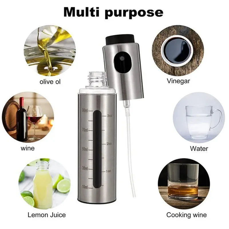 Spray per Olio in Acciaio Inox 304 - Bottiglia per Olio, Aceto e Condimenti
