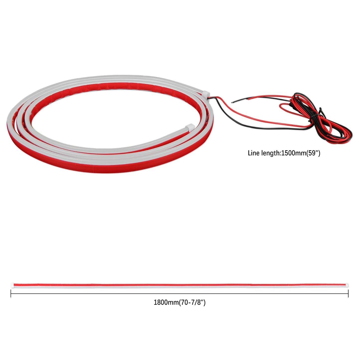 Striscia LED Cofano Auto 180/240cm | Flessibile Impermeabile, Scansione Dinamica, Luci Accensione | Tuning Automotive