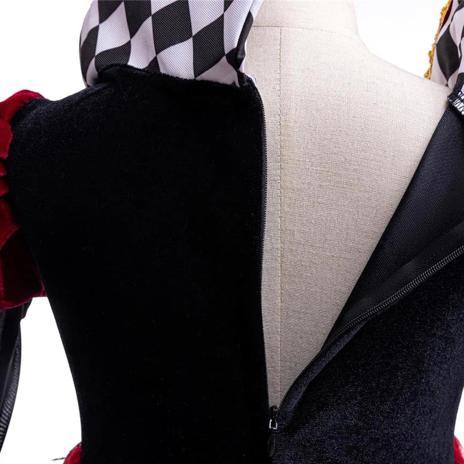 ♥️ Vestito Regina di Cuori per Bambina - Costume Alice nel Paese delle Meraviglie, Per Halloween e Feste!