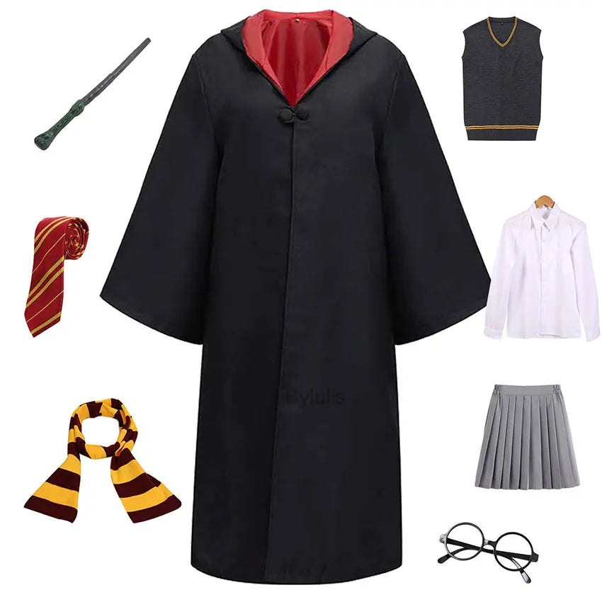 π§ββοΈ Costume da Mago per Donne e Ragazze - Mantello e Toga Stile Scuola di Magia, Per Halloween e Cosplay!