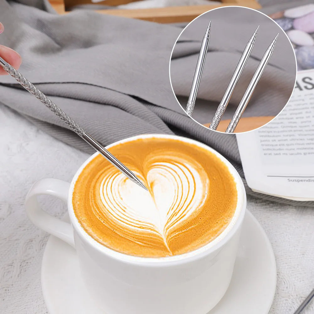 PENNA MAGICA PER LATTE ART – Trasforma ogni caffè in un capolavoro! ☕