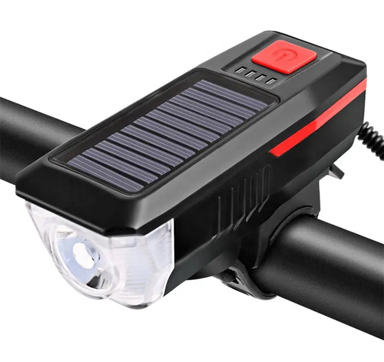 Luce Bici USB Ricaricabile - Frontale MTB/Strada, Torcia  Clacson, Display Batteria