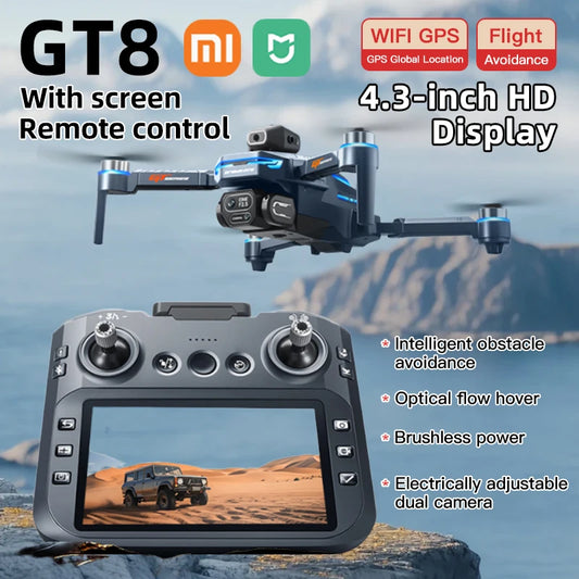 Xiaomi Mijia GT8 Drone 4K, 8K FPV, Antenna Lungo Raggio, Evita Ostacoli, Schermo LCD