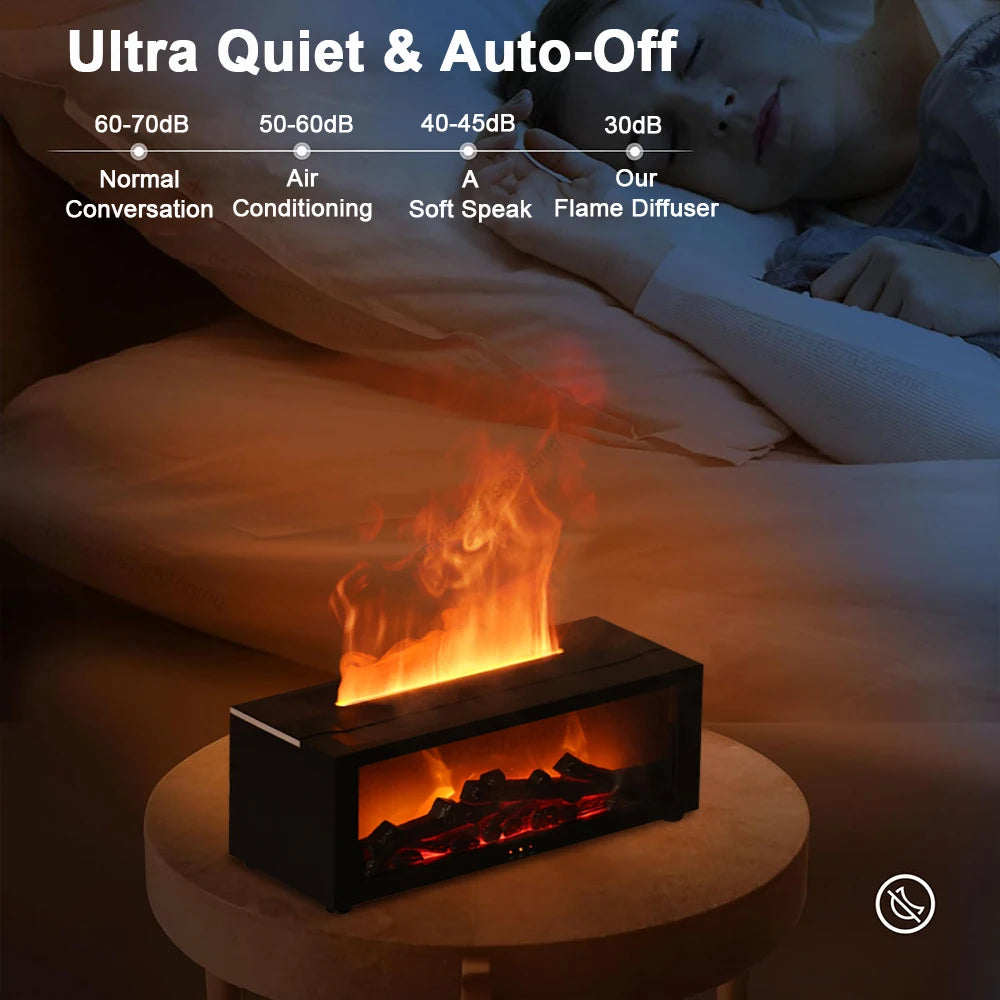 Diffusore Aroma con Fiamma Effetto Realistico! 🌟 Controllo Remoto, Luci LED e Umidificatore - Crea la Tua Atmosfera Magica! 💫