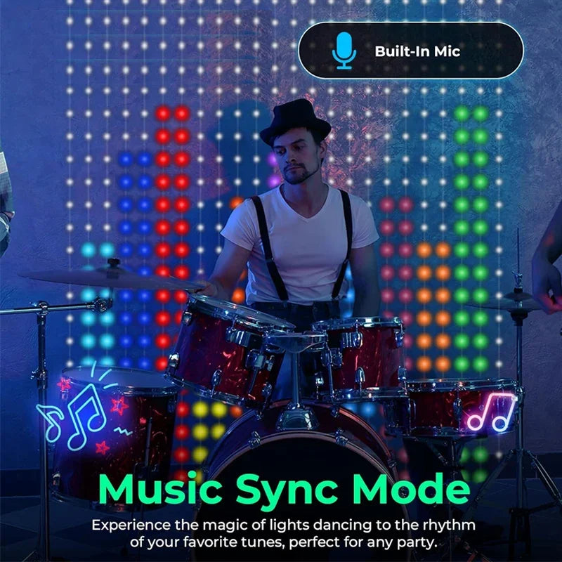 ✨ Luci USB a Tendina Smart - Controllo APP/Bluetooth, Multicolore, con Musica!
Perfette per camera, feste e Natale. Creai testi e disegni con un tap! 🎄📱