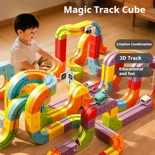 Treno Giocattolo Levitazione Magnetica 3D | Pista Cubo Fai Da Te Educativo | Regalo Bambini Natale Compleanno