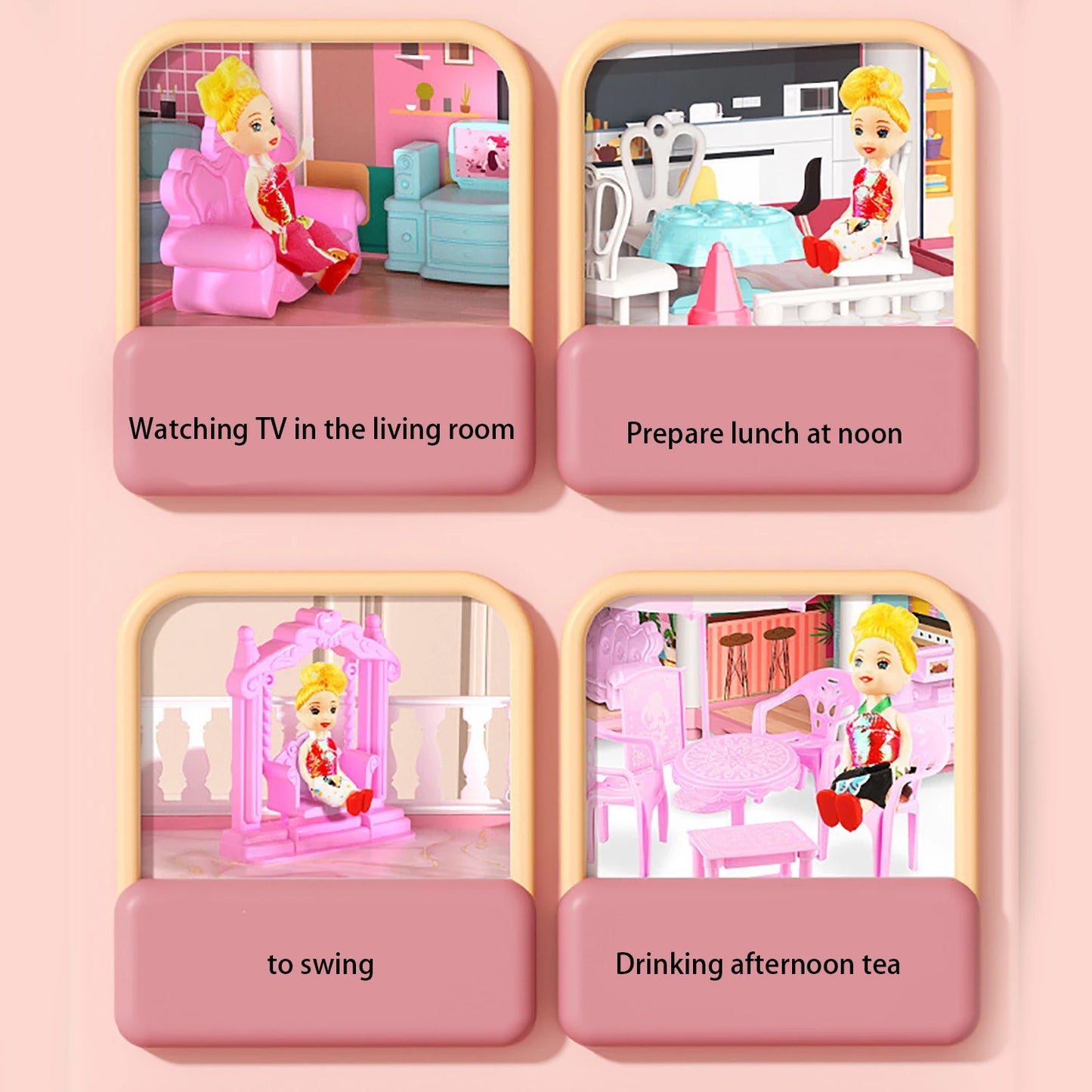 🏰✨ Casa delle Principesse Fai-da-Te - Castello Incantato da Costruire | Gioco Interattivo Genitore-Bambino | Villa per Bambole con Dettagli Magici
