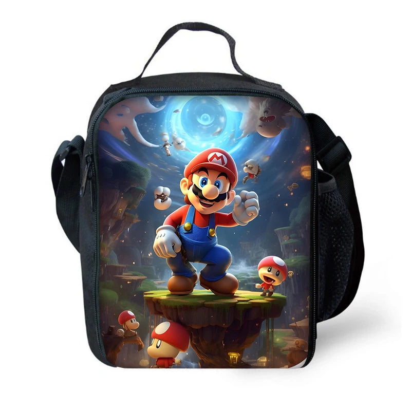 Set Scuola Super Mario - Zaino + Portapranzo + Astuccio - Regalo Bambini