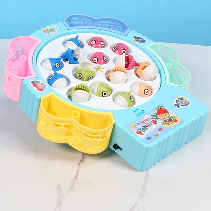 Pesca Giocattolo Elettrico con Luci/Musica - Regalo Perfetto Bambini Blu/Rosa