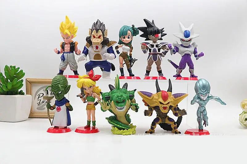 DRAGON BALL MINI SET | Scimmia Vegeta Gigante + 9 Personaggi | Collezione Completa