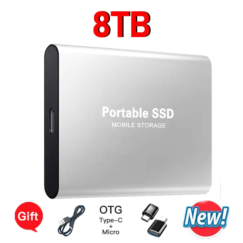 SSD Esterno Ultra Veloci Portabile Compatibile con PC/Mac/Phone!