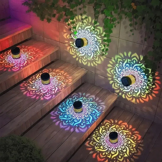 Luci Solari Datura 7 Colori 1/2/4 Pezzi Fiori LED per Piscina, Balcone, Giardino, Esterno Decorazione Solare Parete