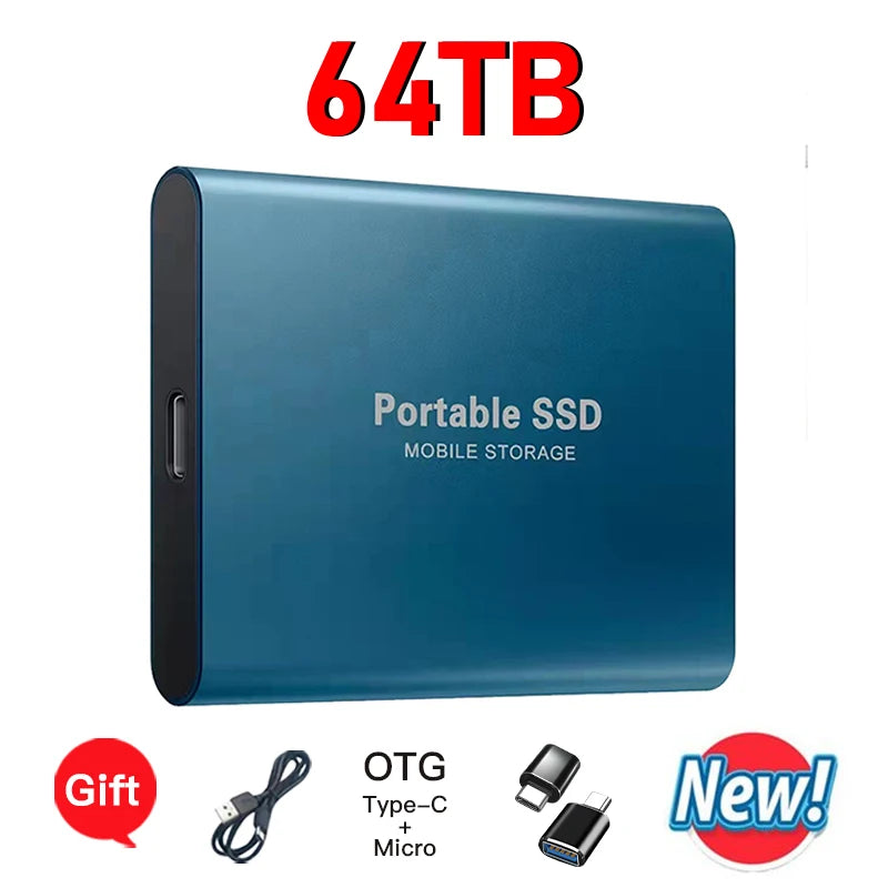 SSD Esterno Ultra Veloci Portabile Compatibile con PC/Mac/Phone!