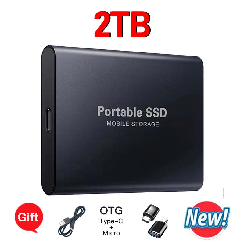 SSD Esterno Ultra Veloci Portabile Compatibile con PC/Mac/Phone!