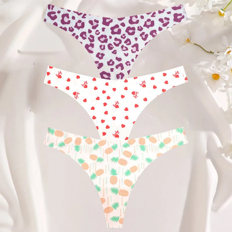 3 Mutandine Sexy Donna - Perizoma T-Back Vita Bassa - Intimo Colorato Senza Cuciture