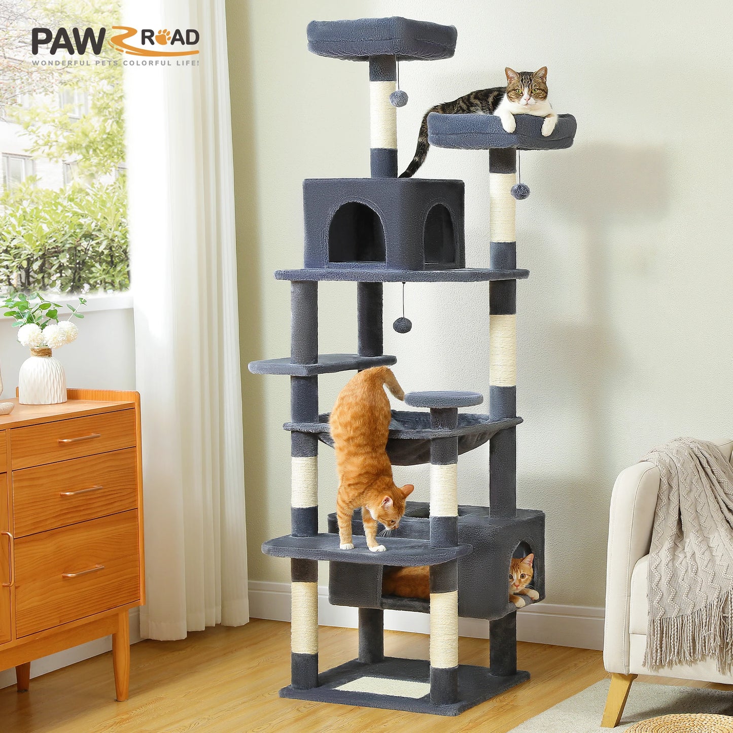 🐾 Tiragraffi Albergo per Gatti - con Amaca, Piattaforme e Condotte, Gioco Interno!
Divertimento e relax per il tuo micio! Struttura solida e sicura. 🐱✨
